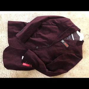 J. Ferrar maroon Velvet dress jacket